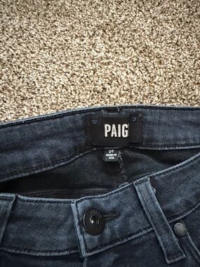 PAIGE Navy-Black Washed Denim Jeans